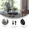 Flash Furniture Dark Gray Mesh Multifunction Chair - Roller Wheels HL-0001-WH-DKGY-RLB-GG - alternate 4